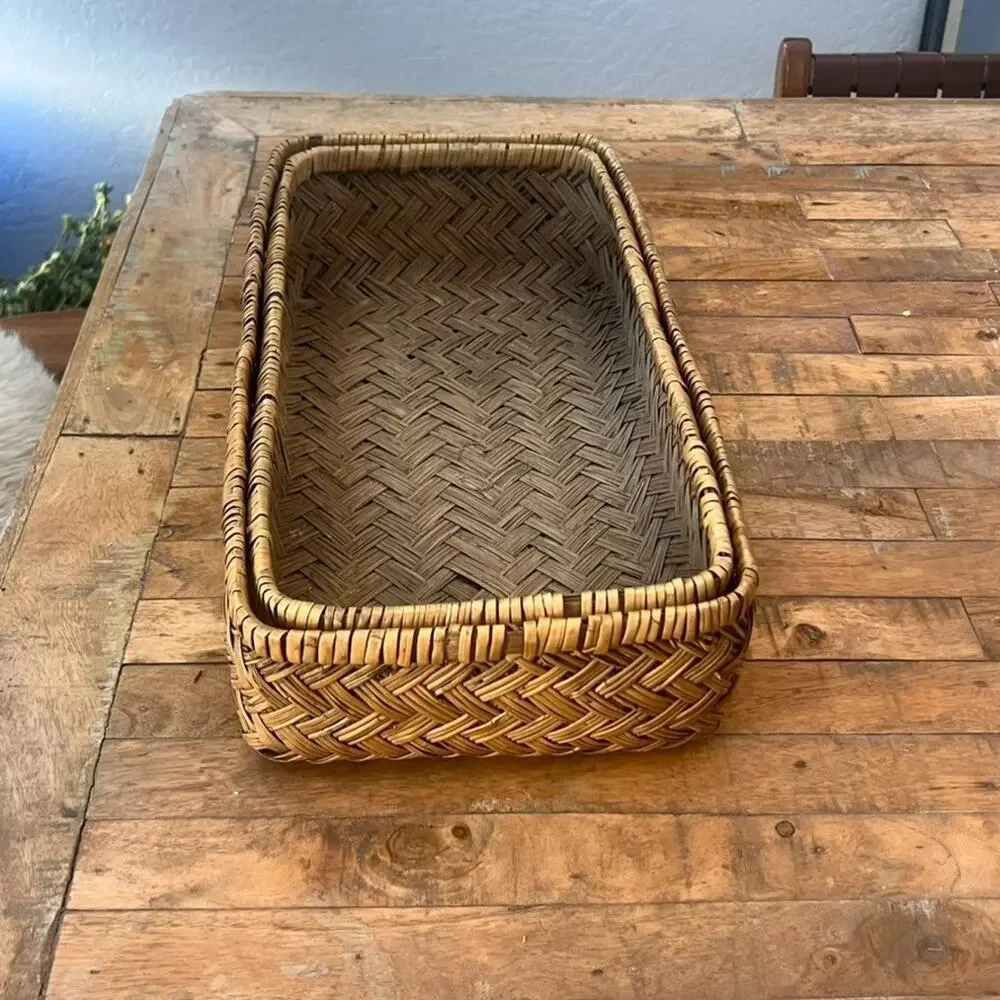 Japanese Gyori Bamboo Storage Baskets 19.5